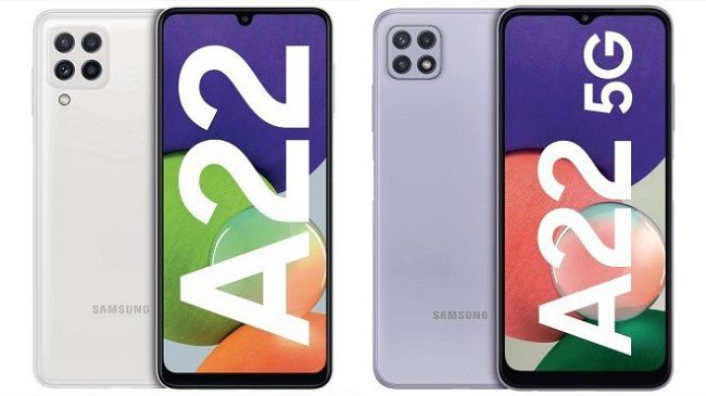 Samsung Galaxy A22 y Samsung Galaxy A22 5G
